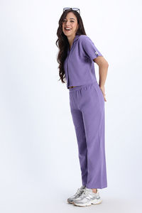 Zivame 2 Mile Fashion Knit Cotton Loungewear Set - Purple Haze — thumbnail 3